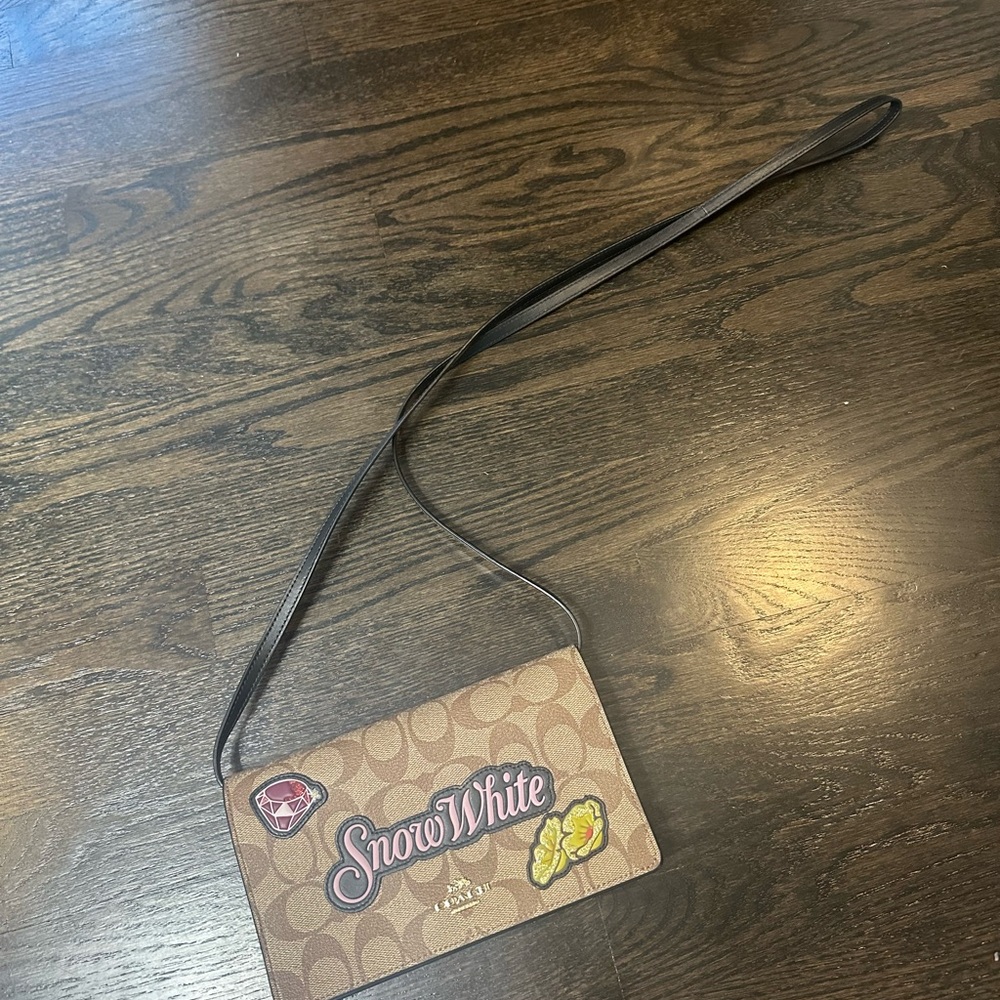Coach Brown Snow White Wristlet
